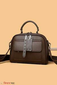  High end ladies' handbag multi-layer large capacity commuting bag(Coffee Colour)