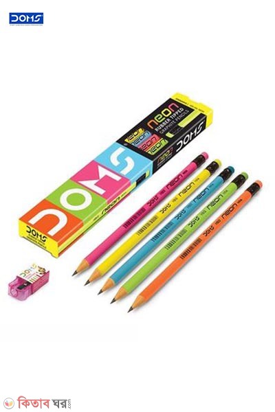 Domes Neon Rubber Tipped Graphite Pencils (Domes Neon Rubber Tipped Graphite Pencils)