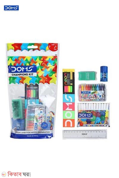 DOMS Champions Kit 6pcs Art Set for Kids Education, painting, Drawing (DOMS Champions Kit 6pcs Art Set for Kids Education, painting, Drawing)