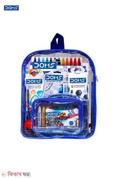 DOMS Smart Kit Full Bundle Value Pack With Transparent Zipper Bag (DOMS Smart Kit Full Bundle Value Pack With Transparent Zipper Bag)