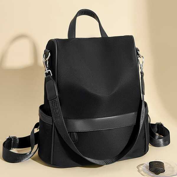 New Design Women Backpack Nylon Waterproof Anti-Theft Travel Bagpack(black) (New Design Women Backpack Nylon Waterproof Anti-Theft Travel Bagpack(black))