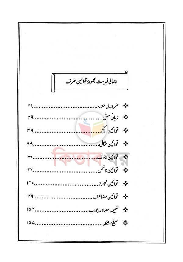  (কাওয়ানিনে ছরফ)